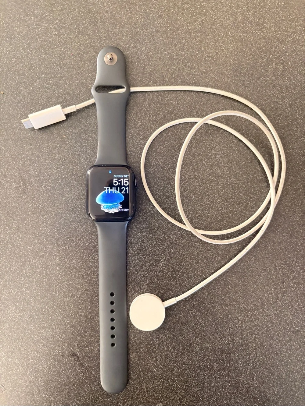 Apple Watch SE 2nd Gen in Black with Magnetic Charger